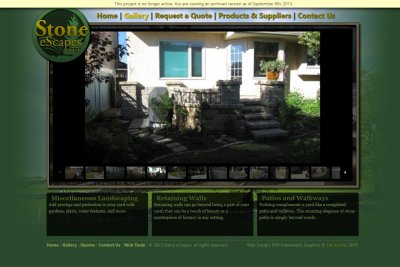 Retaining walls shown in the gallery of Stone eScapes' website